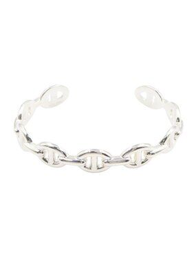 Hermes Bracelet Chaine D'ancre 15.5 925 Sterling Silver Enchainee